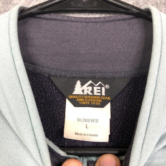REI Polartec ¼ Zip Pullover Sweater Women's Large Colorblock Outdoors Warmth - Picture 5 of 10